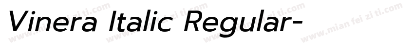 Vinera Italic Regular字体转换